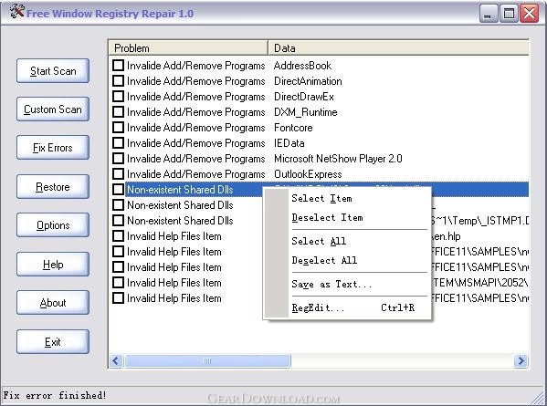 windows 10 registry repair tool free