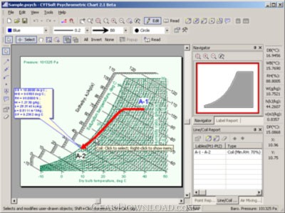 cytsoft Psychrometric Chart 2.16 Download - An interactive and intelligent psychrometric chart program for HVAC engineers.