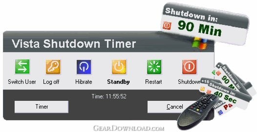 vista shutdown timer virus