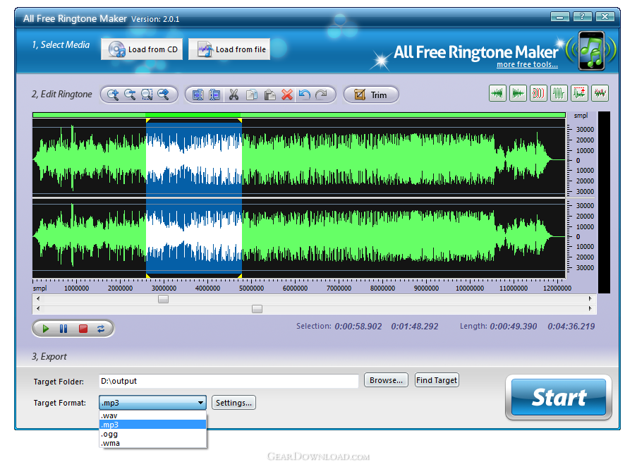 100 free ringtone maker