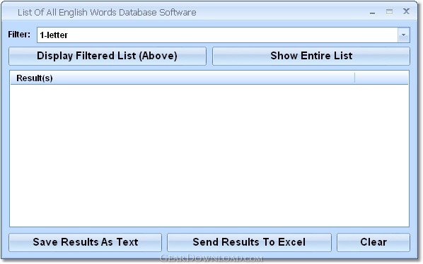 List Of All English Words Database Software 7.0 Free Download