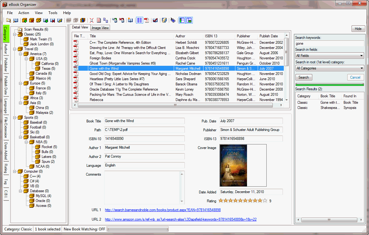 eBook Organizer 5.1 Free Download