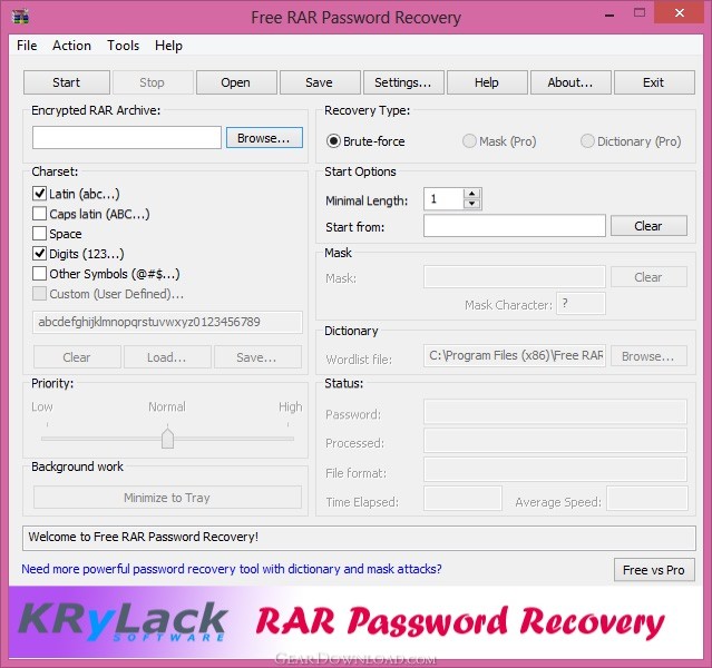 Advanced RAR Password Recovery - скачать