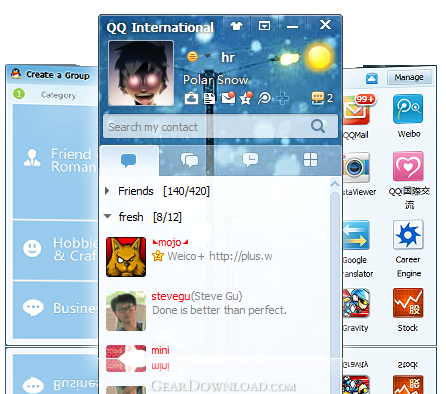 qq international english version for pc