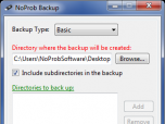 NoProb Backup Screenshot