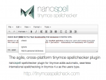 NanoSpell TinyMce SpellChecker Plugin Screenshot