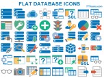 Flat Database Icons