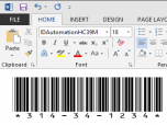 Free Code 39 Barcode Font Screenshot