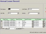 Human Resources Annual Leave Attendance Screenshot