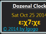 Dozenal Clock Screenshot