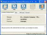 Simply Accounting Password Recovery Screenshot