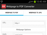 Webpage to PDF Converter Screenshot