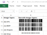 Linear Excel Native Barcode Generator Screenshot