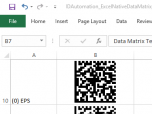 Data Matrix Excel Barcode Generator Screenshot
