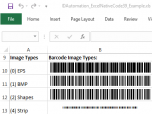 Code 39 Native Excel Barcode Generator Screenshot