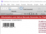 UPC EAN Filemaker Barcode Generator Screenshot