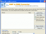 DWF to DWG Converter 2007 Screenshot