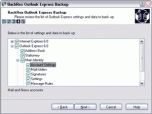 BackRex Outlook Express Backup Screenshot