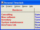 Personal Timeclock Screenshot