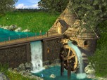 Watermill by Waterfall - Screen Saver