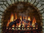 3D Realistic Fireplace Screen Saver Screenshot