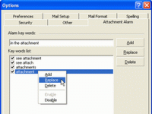 Attachment Alarm for Microsoft Outlook Screenshot