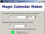 Magic Calendar Maker Screenshot