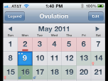 Ovulation Calendar Screenshot