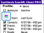 Synthesis SyncML Client PRO for PalmOS Screenshot