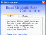 Basal Metabolic Rate Calculator Screenshot