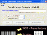 Code39 barcode prime image generator