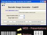 Code93 barcode prime image generator