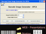 UPCA UPCE barcode prime image generator Screenshot