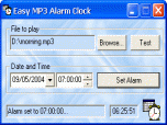 Easy MP3 Alarm Clock Screenshot
