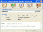 Outlook Password Recovery Screenshot