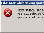 Hibernate While Saving Space Screenshot
