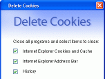 Delete Cookies Screenshot