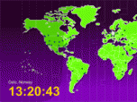 Time Zones Map in Flash Screenshot