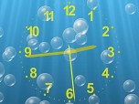 Underwater Clock Bubbles Screensaver Screenshot
