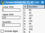 Random Number Generator PPC Screenshot