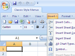 Classic Style Menus for Excel 2007 Screenshot