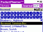 PocketPlanter PalmOS Screenshot