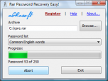 Rar Password Recovery Easy Screenshot