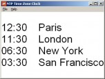 NTP Time Zone Clock Screenshot