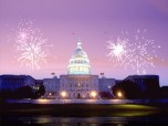 Fireworks on Capitol Animated Wallpaper Screenshot