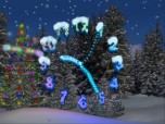 3D Christmas Clock Screensaver Screenshot