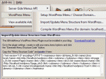 AllWebMenus WordPress Menu Addin Screenshot