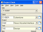 Project Clock Client/Server Screenshot