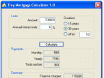 Tiny Mortgage Calculator Screenshot
