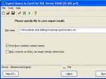 Export Query to Excel for SQL Server